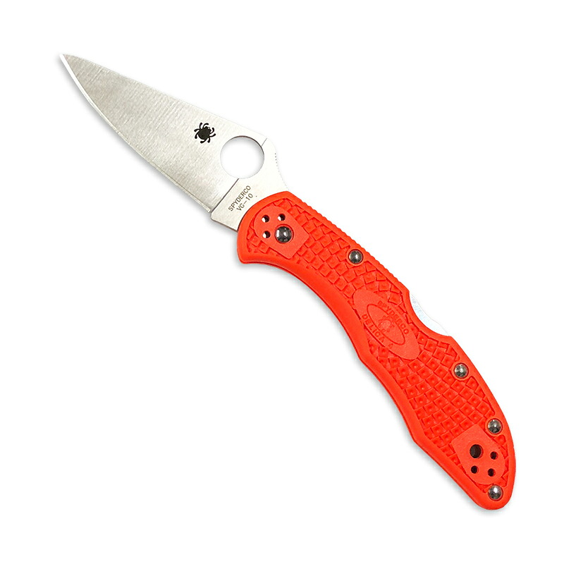 Spyderco(スパイダルコ) デリカ4 フルフラットブレード 直刃 オレンジ C11FPOR
