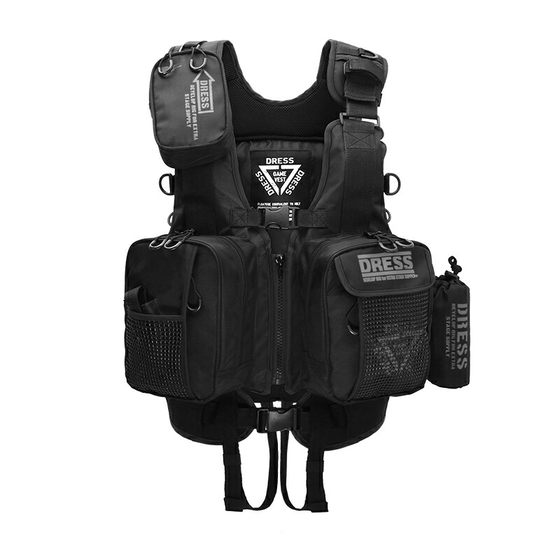 未使用訳あり特価！DRESSフローティングベスト AIR サポーター付　タン色！ 未使用訳あり特価！DRESSフローティングベスト AIR サポーター付