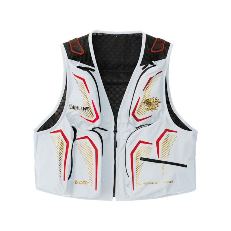 サンライン Sunline 鮎ベスト L ライトグレー Sua 091 Cdm Co Mz