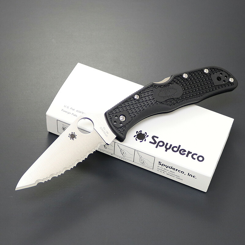 Spyderco(スパイダルコ) エンデラ VG-10 ブラック 波刃 刃長97mm C243SBK