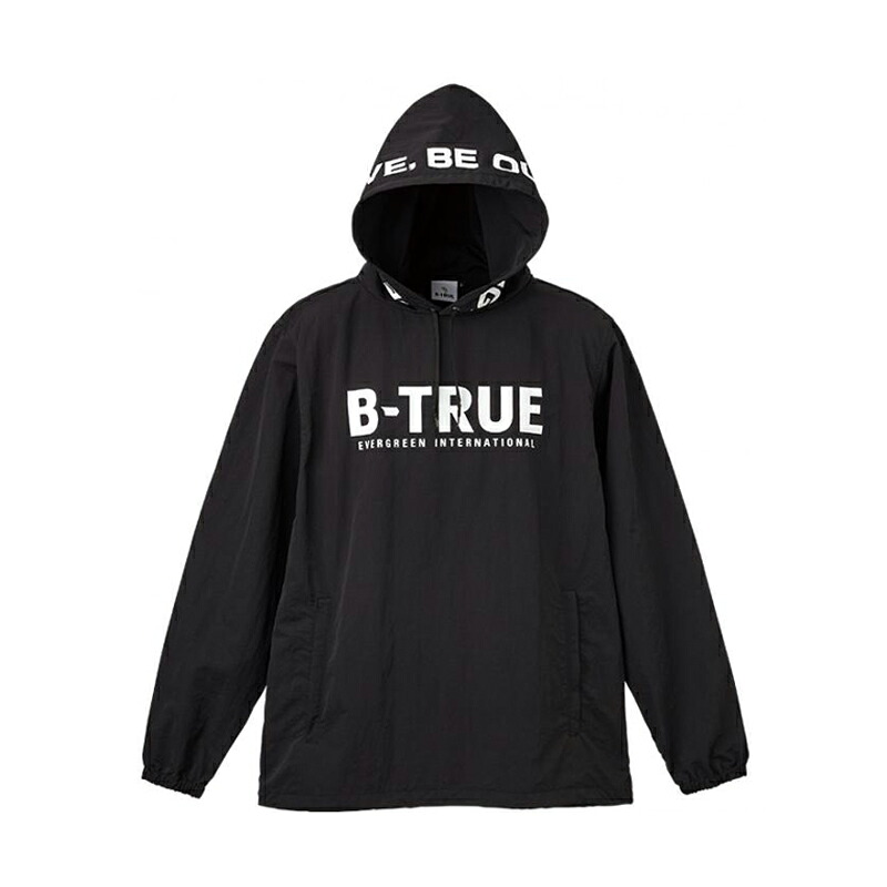エバーグリーン(EVERGREEN) B-TRUE パッカブルプルパーカー 3L ブラック×ブラック 5250841