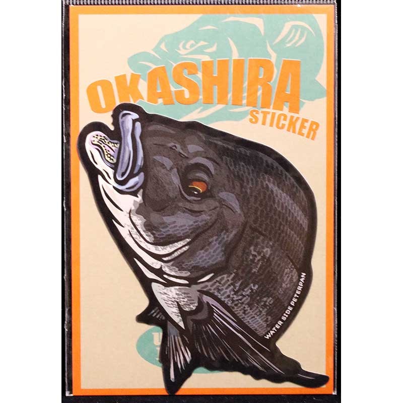 Sale Waterside Peterpan Okashira Decal Large L Black Bass (3687