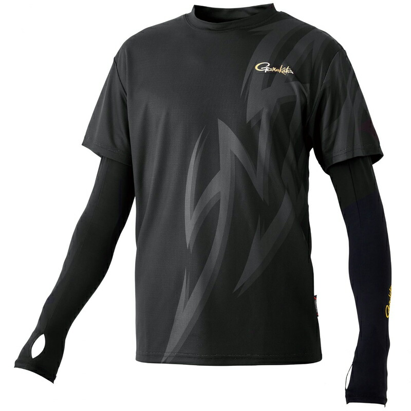 がまかつ(Gamakatsu) アルテマクールTシャツ(アームカバー付き) L ブラック GM3760