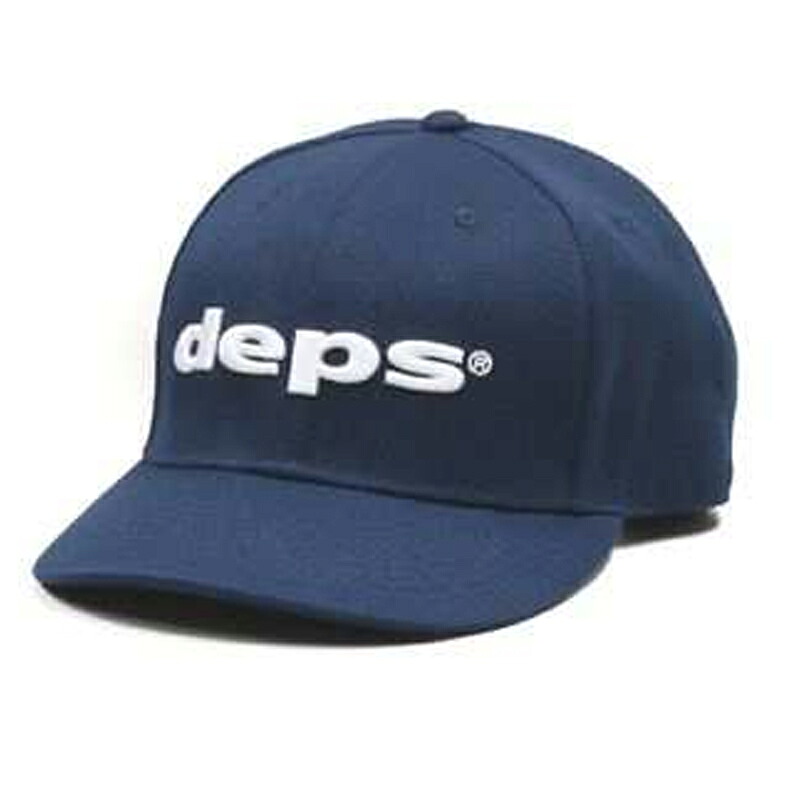 デプス(Deps) depsロゴキャップ フリー ネイビー×ホワイト