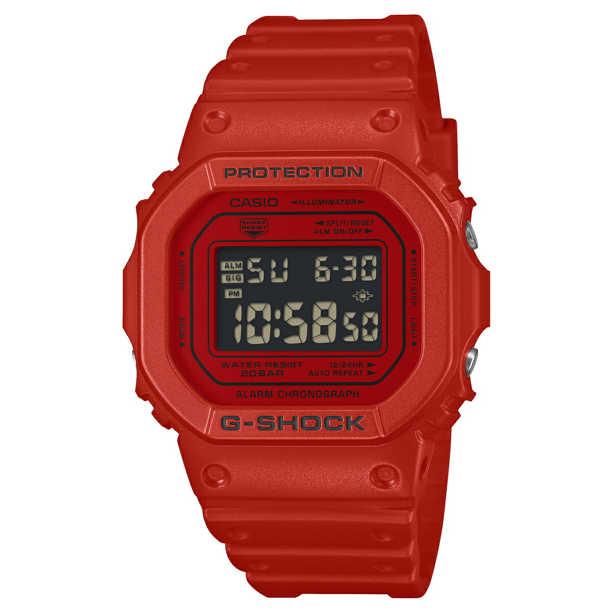 G-SHOCK(ジーショック) 【国内置き目品】DW-5600RRB-4JF 20空圧雨合羽 赤いこと(Iconic Styles) DW-5600RRB-4JF 男女兼用腕時計-腕時計