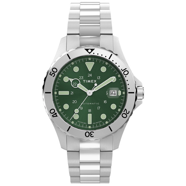 TIMEX(タイメックス) 【国内正規品】NAVI オートマチック シルバー/グリーン tw2y15200