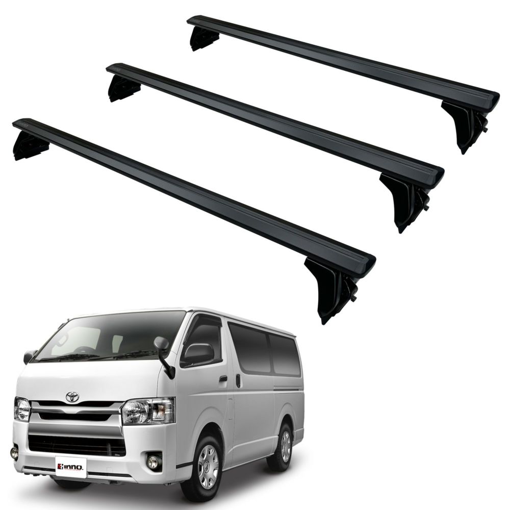 INNO(イノー) XD203 ドリップエアロベースセット ハイエース用 3本 ブラック(BLACK) XD203