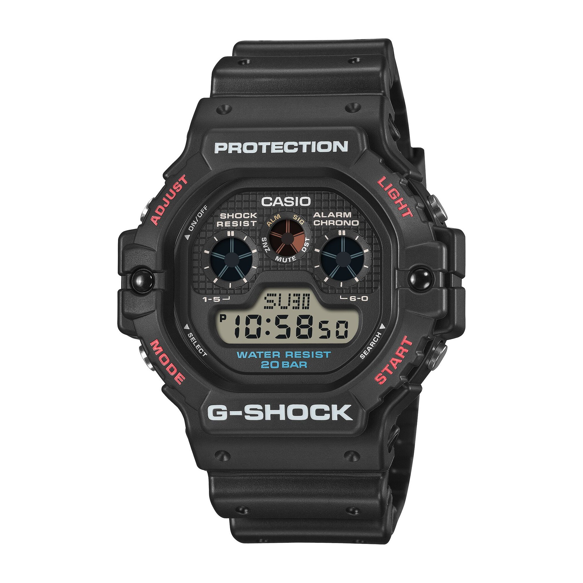 G-SHOCK(ジーショック) 【国内置き目品】DW-5900U-1JF 20空圧雨合羽 黒いこと DW-5900U-1JF 腕時計-男女兼用腕時計
