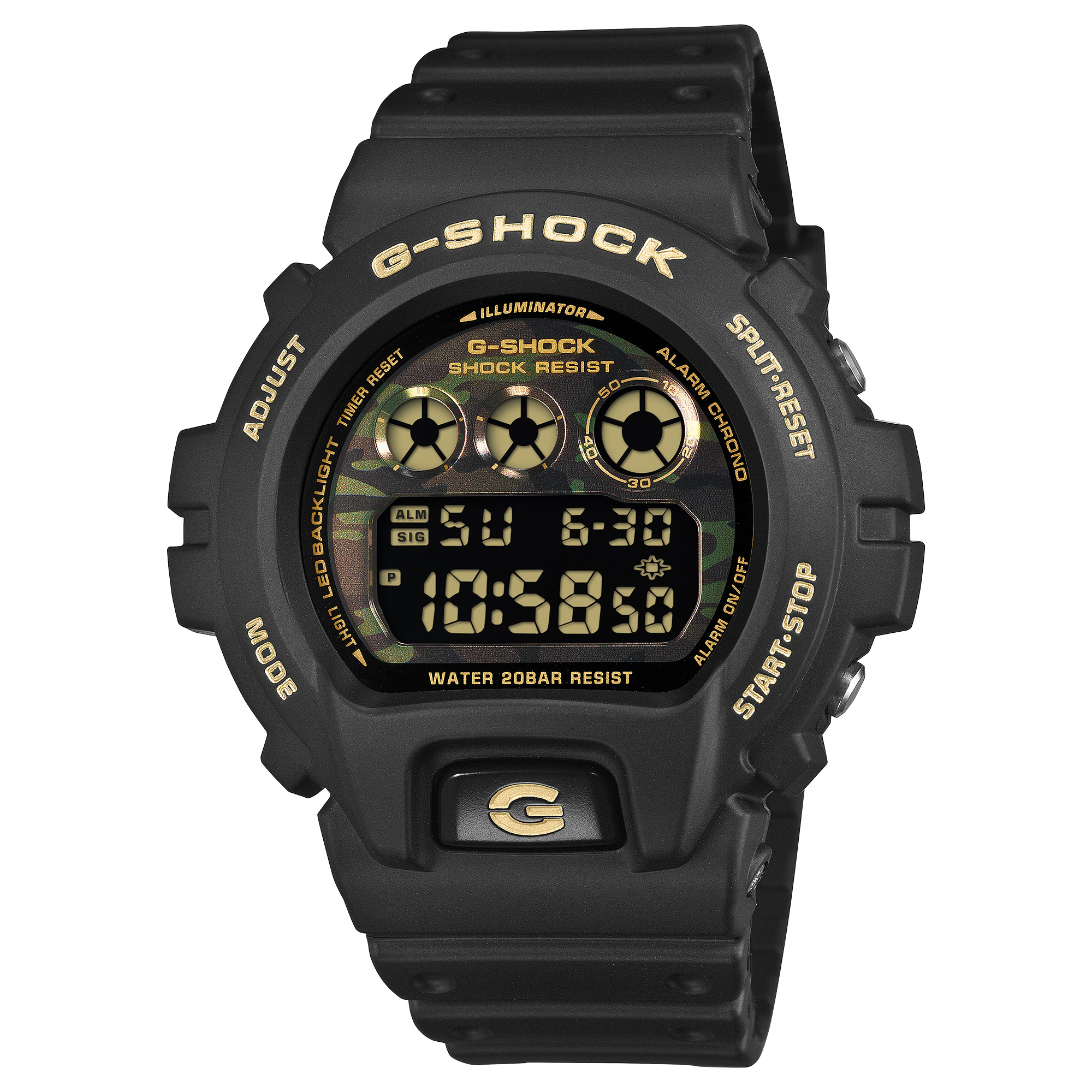 【取っておく：６月中旬】 G-SHOCK(ジーショック) 【国内置き目品】DW-6900CF-1JF 20空圧雨合羽 カーキ DW-6900CF-1JF