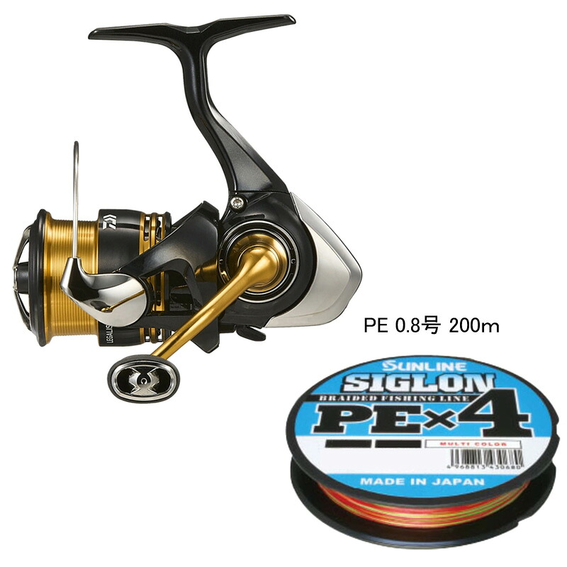 ナチュラム 23レガリス LT2500S-XH+シグロン PE×4 200m(お得な2点書き割り) 0.8号/12重量ポンド 00060365