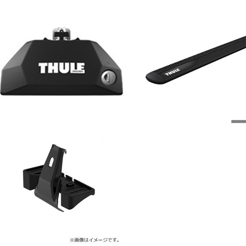 Thule(スーリー) マツダ CX-8(ダイレクトルーフレール付き)用 ルーフキャリア【3点セット】/ウイングバーEVO ブラック 7106+7112B+THKIT6090