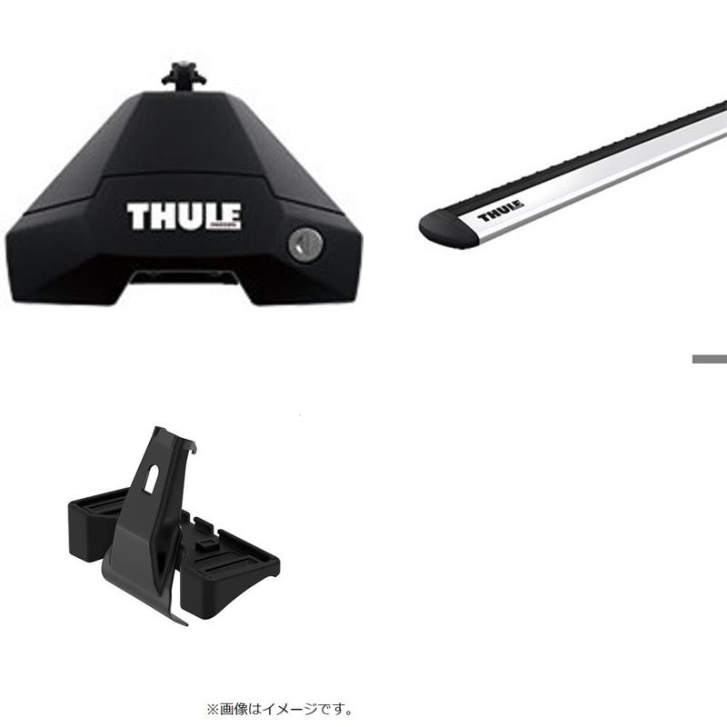 【7/18~店内最大7500円OFFクーポン】 Thule(スーリー) ニッサン リーフ(ZE1)用 ウイングバーEVOセット シルバー TH7105+TH7113+5127|ナチュラム フィッシング専門店