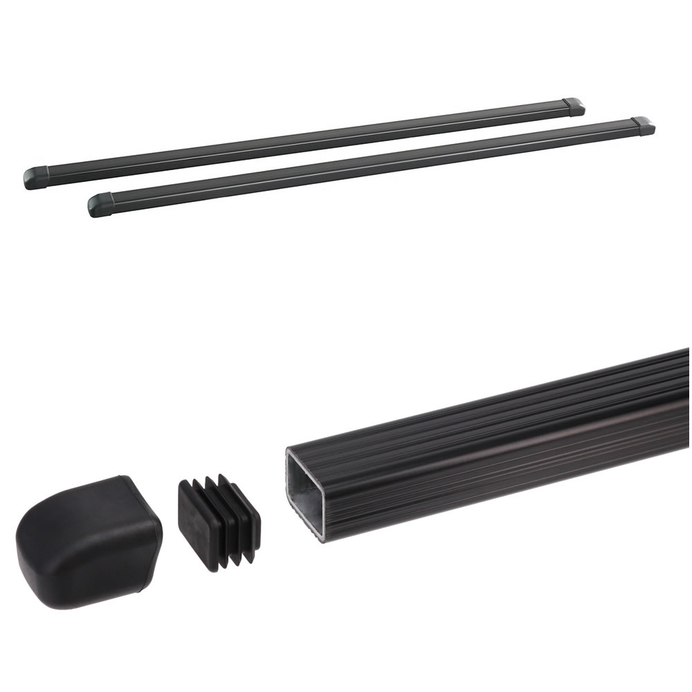 INNO(イノー) INB117BK スクエアバーセット 2本入り 117CM ブラック INB117BK