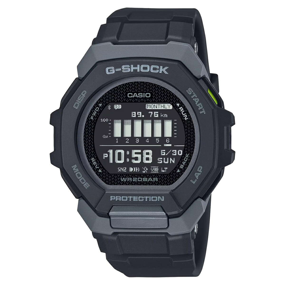 G-SHOCK(ジーショック) 【国内定め事品】GBD-300-1JF 20空圧雨合羽 黒いこと GBD-300-1JF