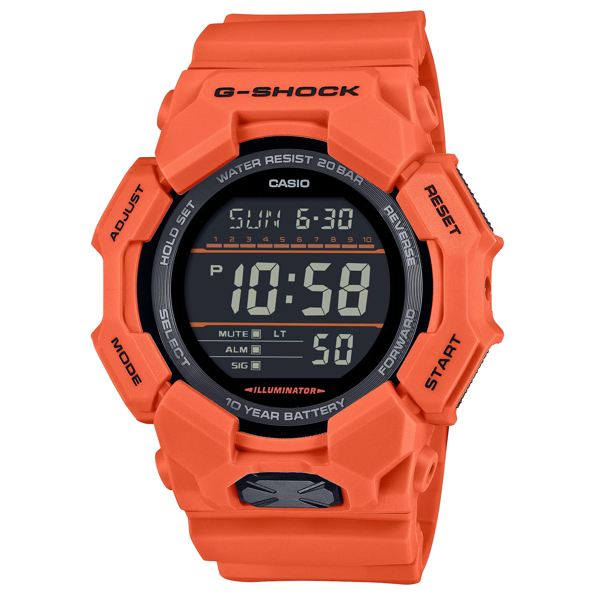 G-SHOCK(ジーショック) 【国内正規品】GD-010-4JF 20気圧防水 オレンジ GD-010-4JF｜ナチュラム フィッシング専門店