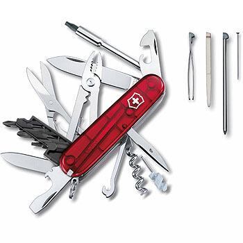 VICTORINOX(ビクトリノックス) 【国内正規品】 サイバーツール レッド(スケルトン) 17725T