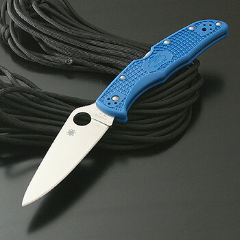 Spyderco(スパイダルコ) エンデューラ4 フラットグラインド (直刃) ブルー C10FPBL