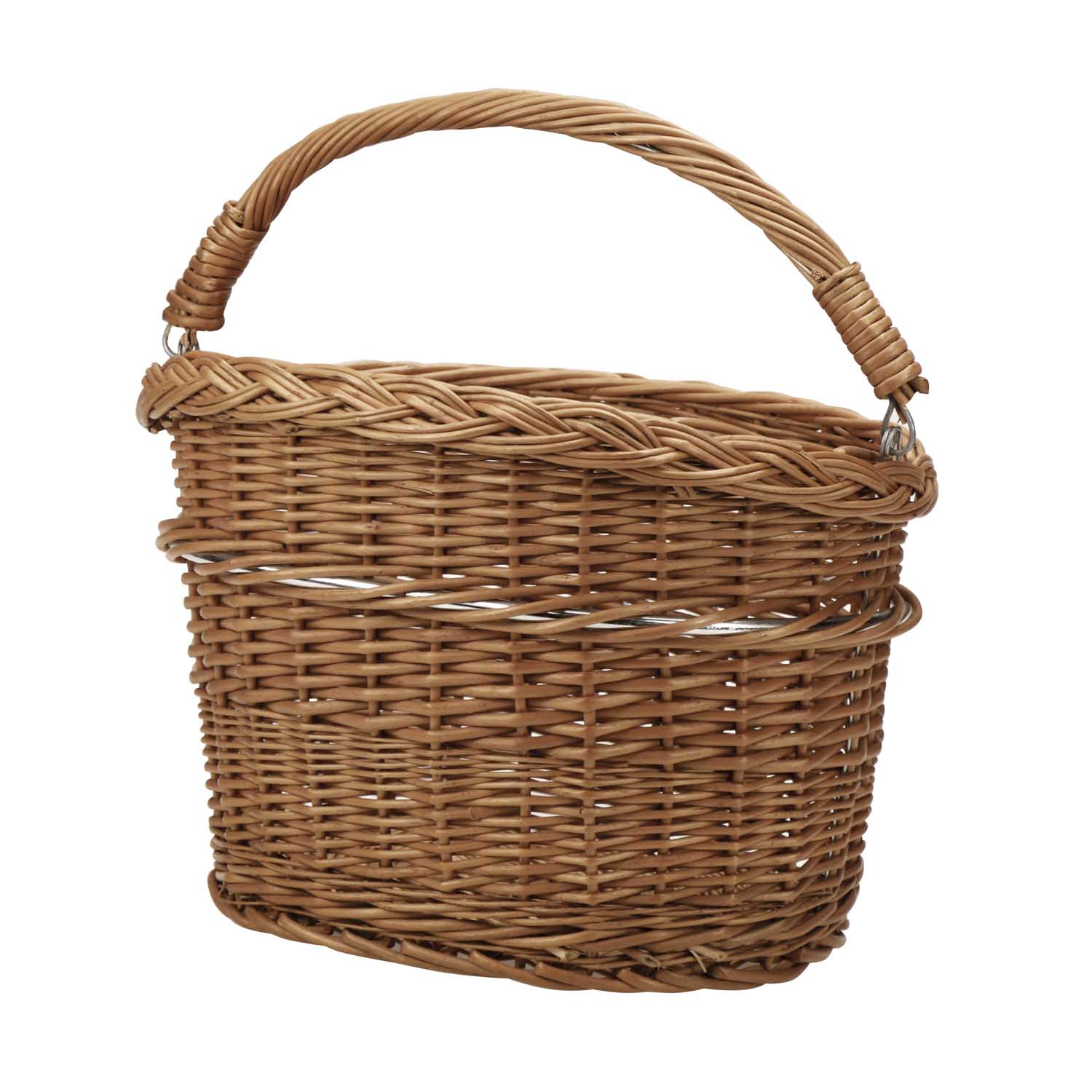 RIXEN\u0026KAUL(リクセンカウル) 【定め事品】ミニラタンバスケット  買い出しカゴ 向こう正面御徒面子 循環過程/銀輪 13L KF826
