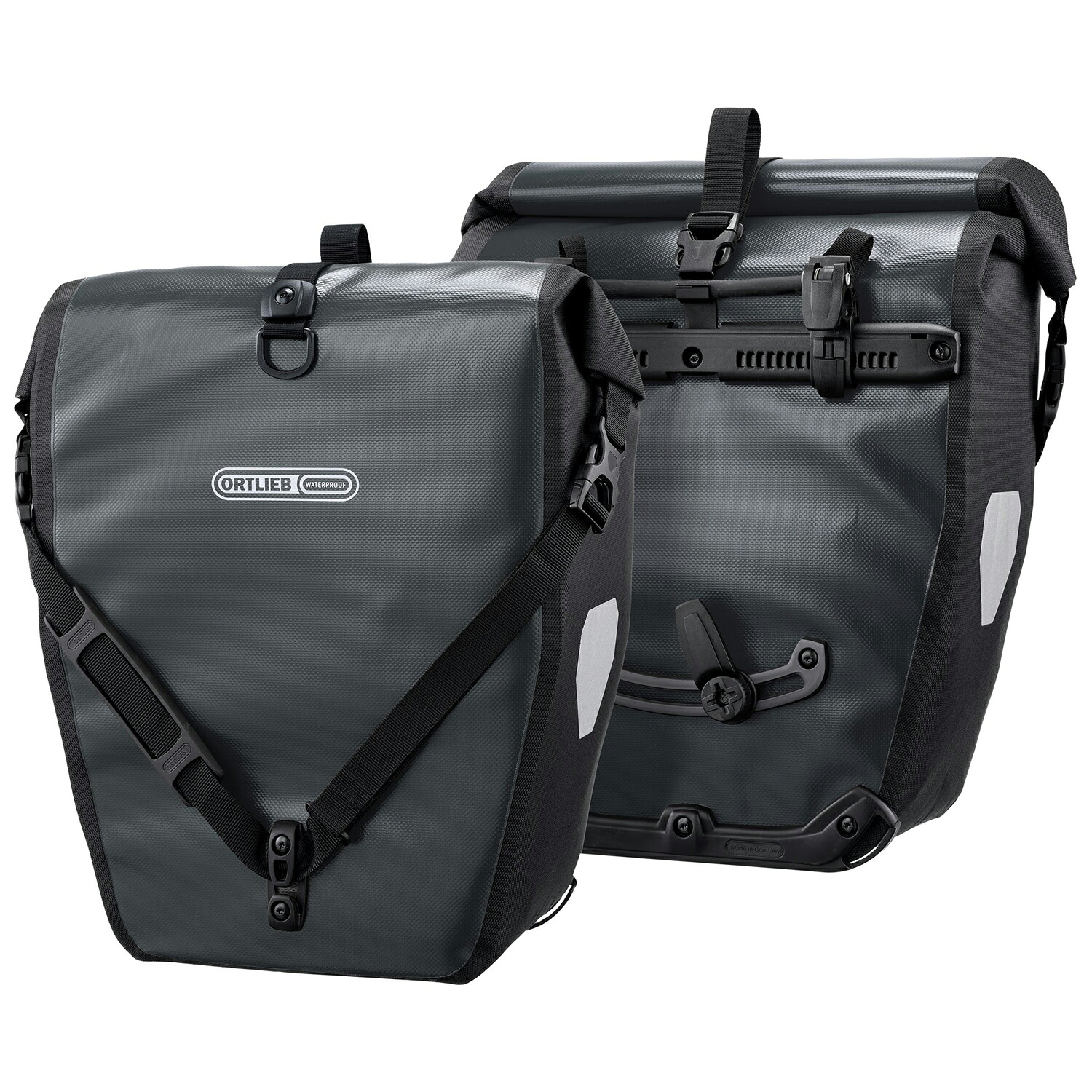 ORTLIEB(オルトリーブ) 【定め事品】うしろ側巻き QL2.1(有りの実) 雨合羽IP64 パニアバッグ 循環過程 40L(有りの実) アスファルト×黒いこと OR-F5305