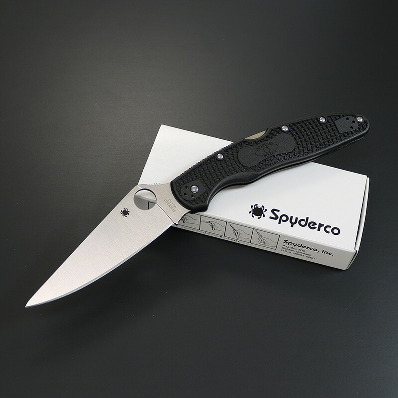 Spyderco(スパイダルコ) ポリス4 VG-10 ブラック 直刃 刃長112mm C07PBK4