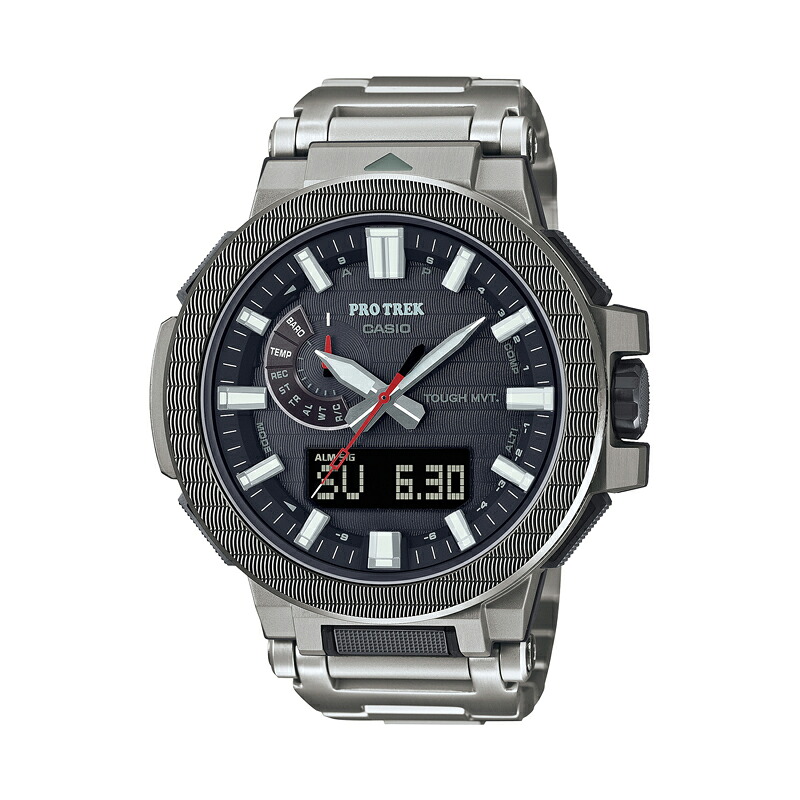 PROTREK(プロトレック) 【国内置き目品】PRX-8001YT-7JF 10空圧雨合羽 手ごわいソーラー しろがね色 PRX-8001YT-7JF