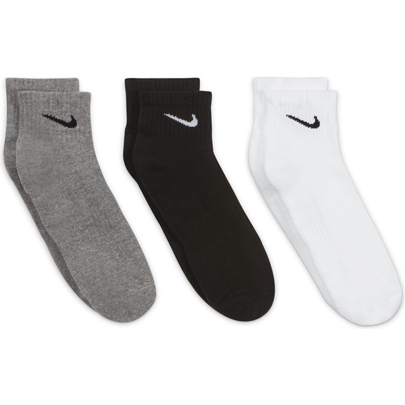 ≪超目玉☆12月≫ NIKE ナイキ エブリデイ クッションド トレーニング アンクル ソックス 3足 27-29 964  ホワイト×ブラック×カーボンヘザー NJP-SX7667-964 jnb.lv