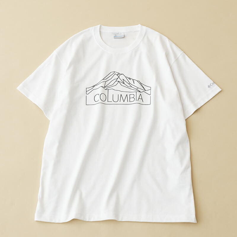 Columbia(コロンビア) サンシャイン クリーク ショートスリーブ Tシャツ メンズ XL 101(White×Mountain Graph) PM0916