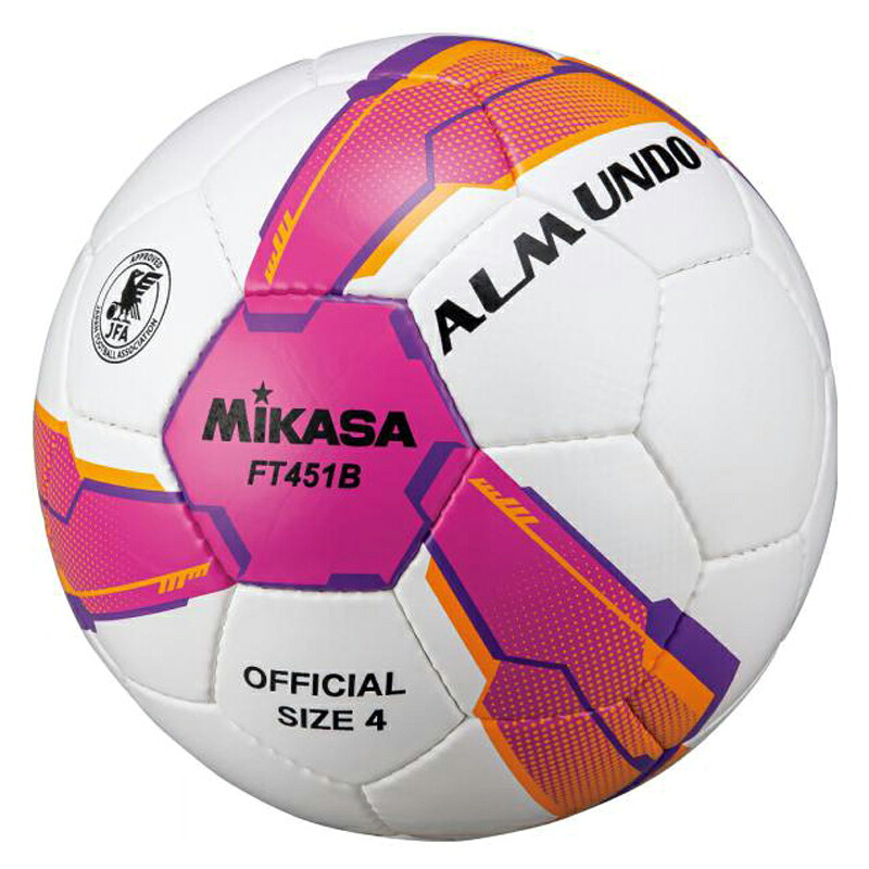ミカサ Mikasa サッカー4号貼り 検定球 4号貼り ピンク 紫 Ft451bpv 新しいコレクション
