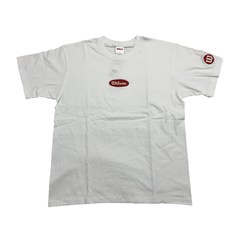 SALE／63%OFF】 Wilson ウィルソン SHORT SLEEVE TEE M ホワイト×レッド WB6029411 cmdb.md