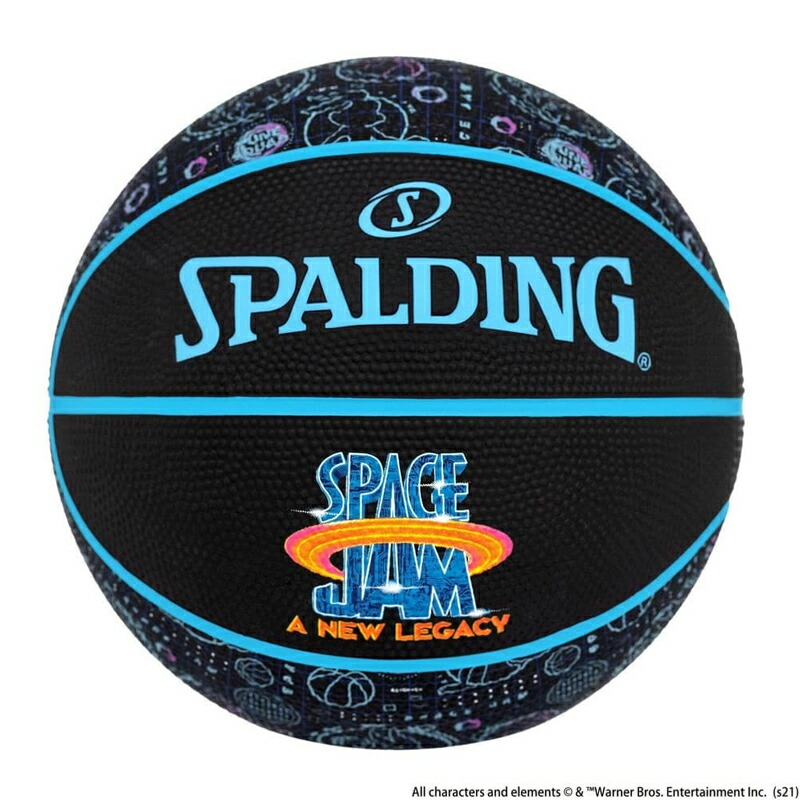 Spalding スポルディング スペース ジャム テューン スクワッドクルー 7号 ブラック ターコイズ 845z 供え