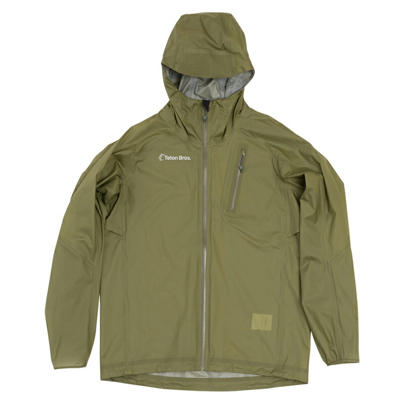 Teton Bros ティートンブロス Feather Rain Full Zip Jacket Unisex L Olive Green 221 マーケット