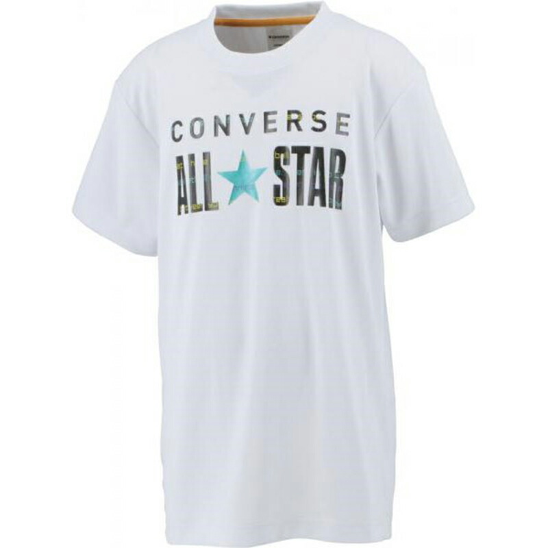 CONVERSE コンバース ジュニアプリントTシャツ 160 ホワイト 1100 CB422351 今ならほぼ即納！