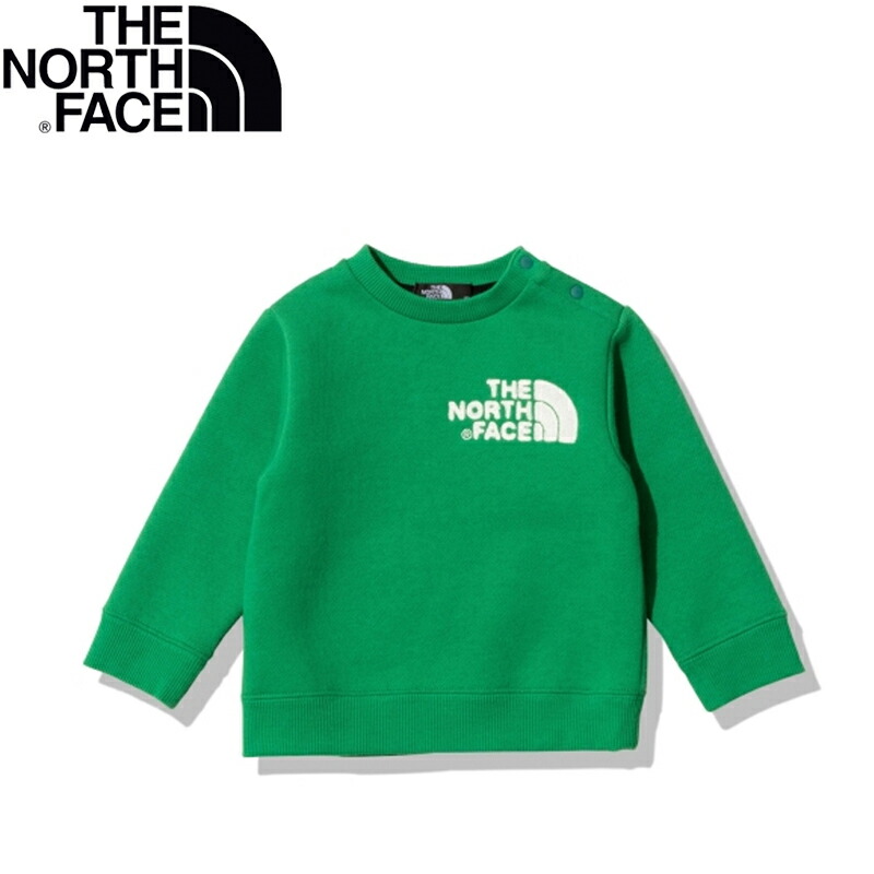 THE NORTH FACE ザ ノース フェイス Baby's FRONT VIEW CREW フロントビュー クルー ベビー 90cm  プライマリーグリーン PR NTB62262 お気に入り