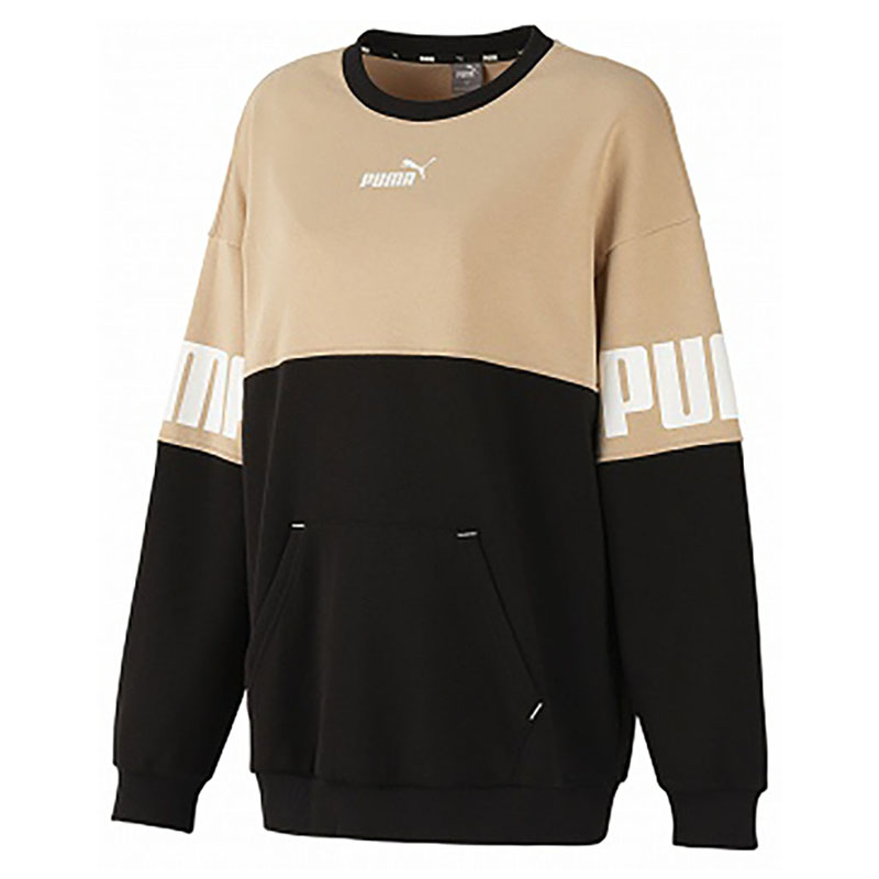 女性が喜ぶ♪ PUMA プーマ POWER オーバーサイズ クルースウェット L 56 ブラック 671892 www.