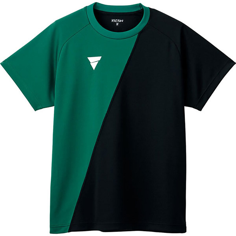 VICTAS ヴィクタス V-TS230 Tシャツ 4XL 4110 グリーン×ブラック YTT-532101 【89%OFF!】