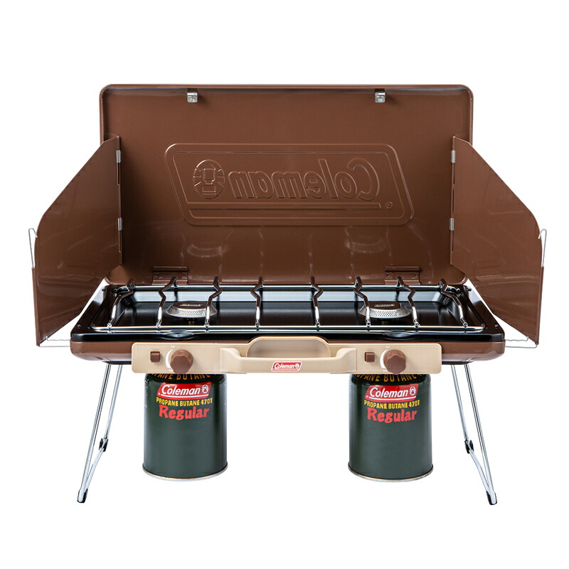 Coleman(コールマン) パワーハウスLPツーバーナーストーブII バターナッツ 2000038474｜ナチュラム キャンプ専門店