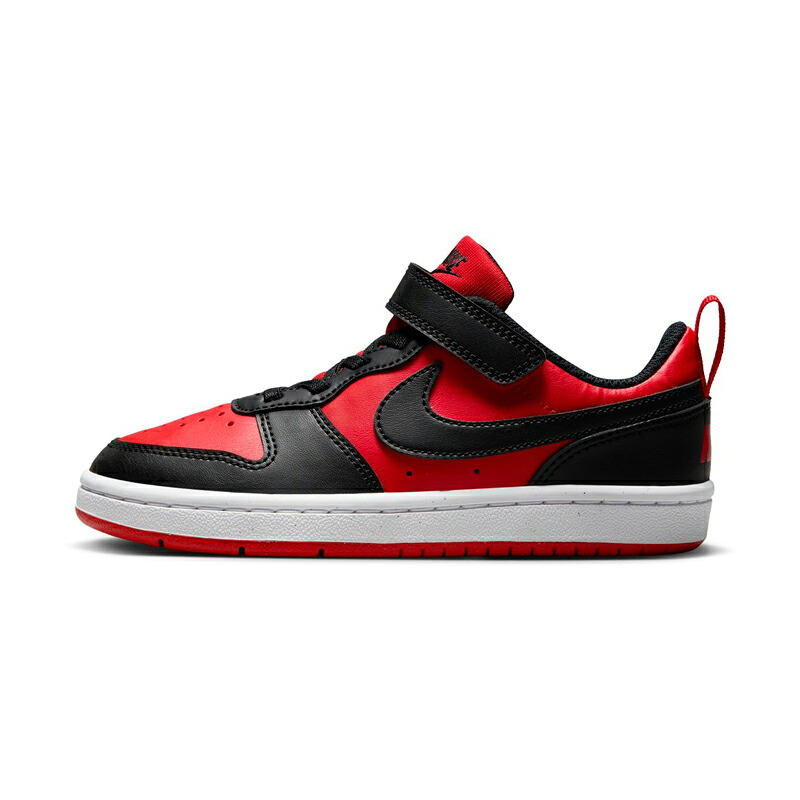 NIKE(ナイキ) COURT BOROUGH LOW RECRAFT GS 21.5cm (600)ユニバーシティレッド/ブラック/ホワイト DV5457600