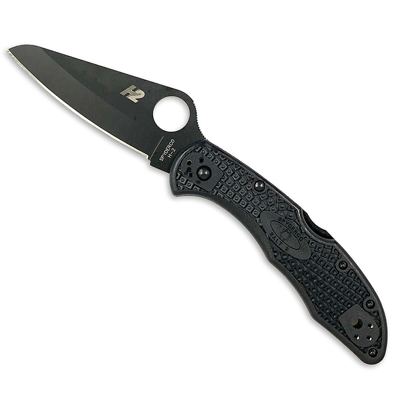 Spyderco(スパイダルコ) ソルト2 H2鋼材 チタンコーティング 直刃 サビにくいナイフ オールブラック C88PBBK2