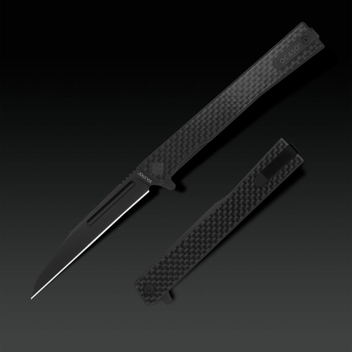 OCASO(オカソ) The SOLTICE ソルティス ウォーンクリフ 黒いことPVD カーボンファイバーハンドル 8WFB