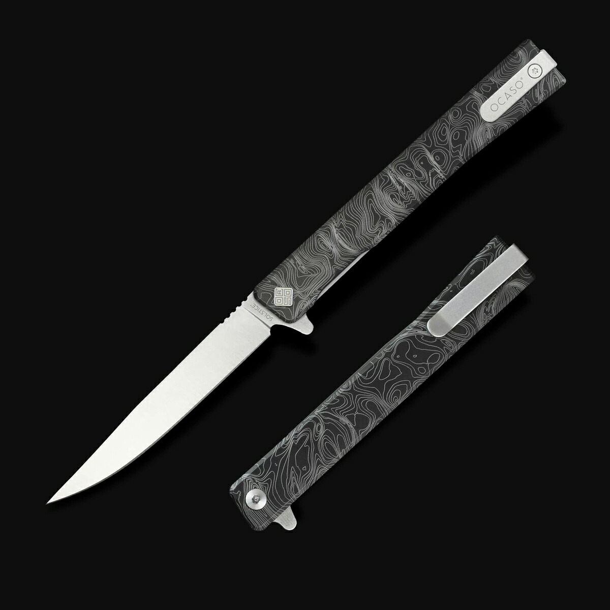 OCASO(オカソ) ENGRAVED TITANIUM SOLTICE エングレイブド チタニウム ソルティス 繻子完成 トポグラフィックパターンチタンハンド 10ETS