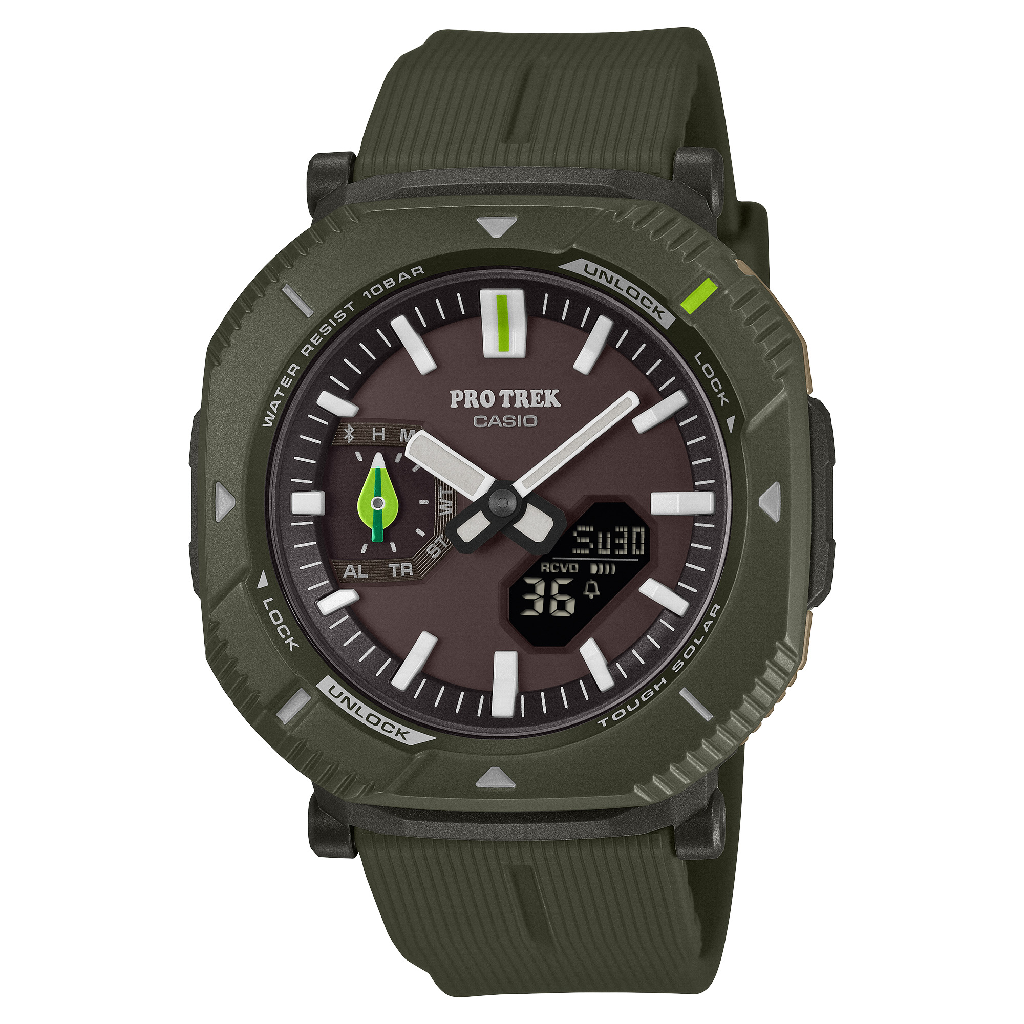 PROTREK(プロトレック) 【国内置き目品】PRJ-B001NJ-3JR 10空圧雨合羽 緑であること PRJ-B001NJ-3JR