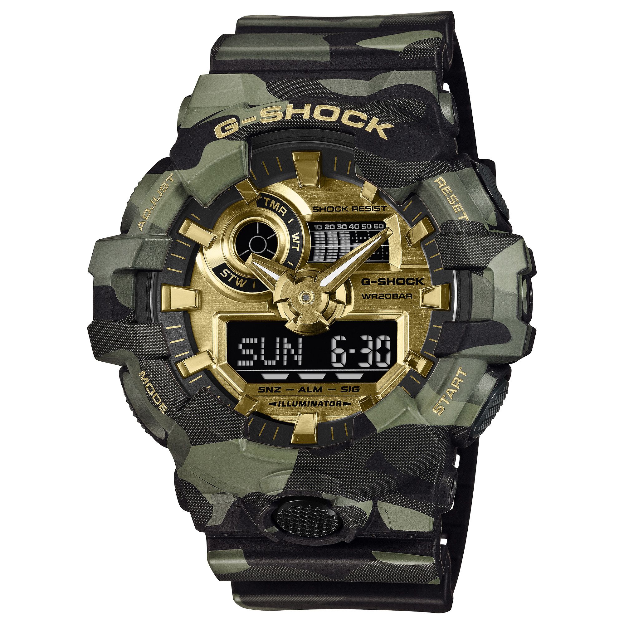 【取って置く：６月中旬】 G-SHOCK(ジーショック) 【国内定め事品】GA-700CMG-3AJF 20空圧雨合羽 カーキ GA-700CMG-3AJF