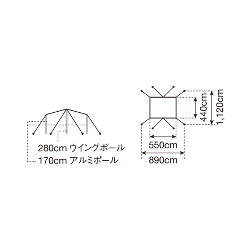 スノーピーク(snow peak) HDタープ レクタ(L) TP-842H アウトドア