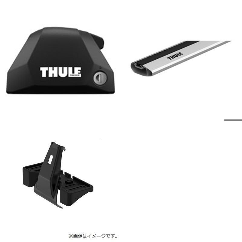Thule(スーリー) マツダ CX-8(ダイレクトルーフレール付き)用 ルーフキャリア【3点セット】/ウイングバーエッジ シルバー 7206+7213+THKIT6090