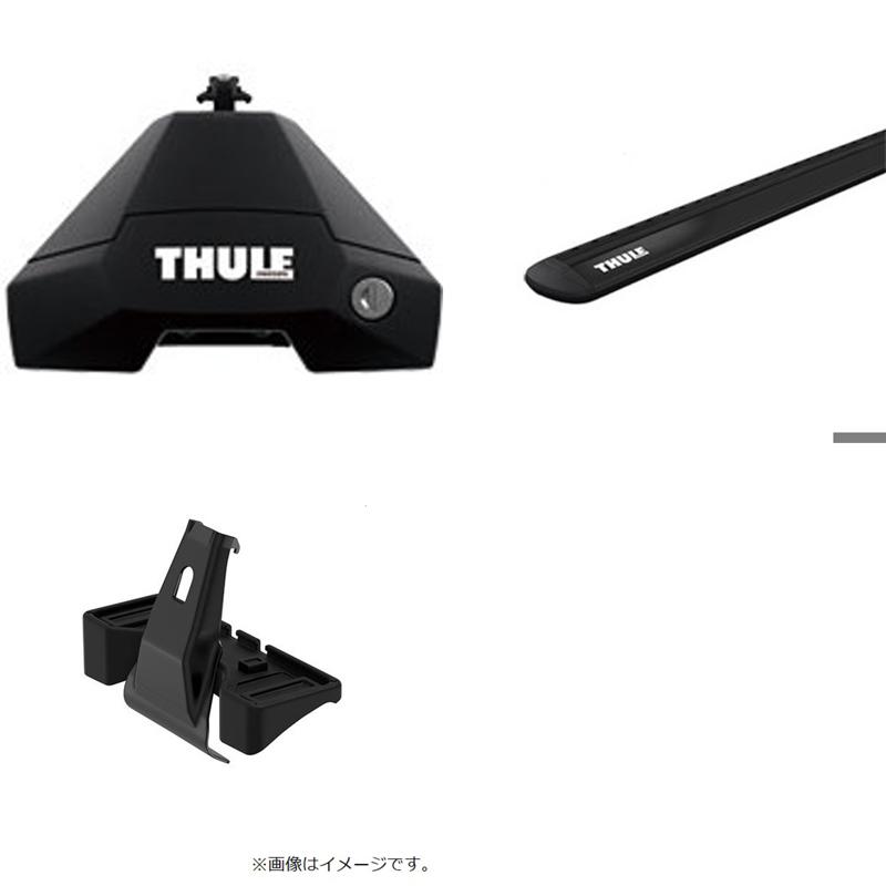 Thule(スーリー) ニッサン リーフ(ZE1)用 ウイングバーEVOセット ブラック TH7105+TH7113B+5127｜ナチュラム キャンプ専門店 35,250円