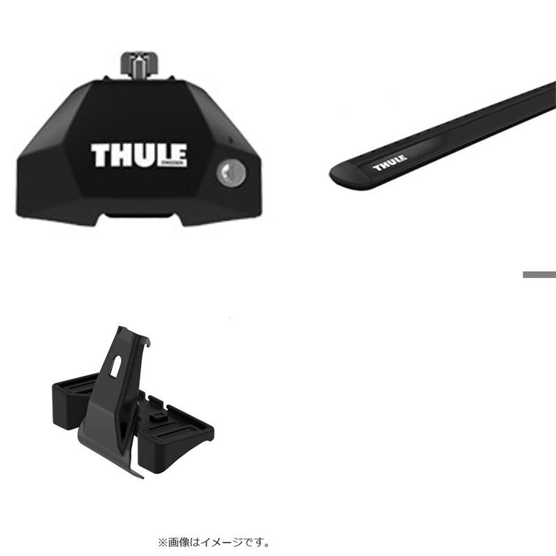 Thule(スーリー) トヨタ カローラクロス(レール付)用 ウイングバーEVOセット ブラック TH7107+TH7112B+7101
