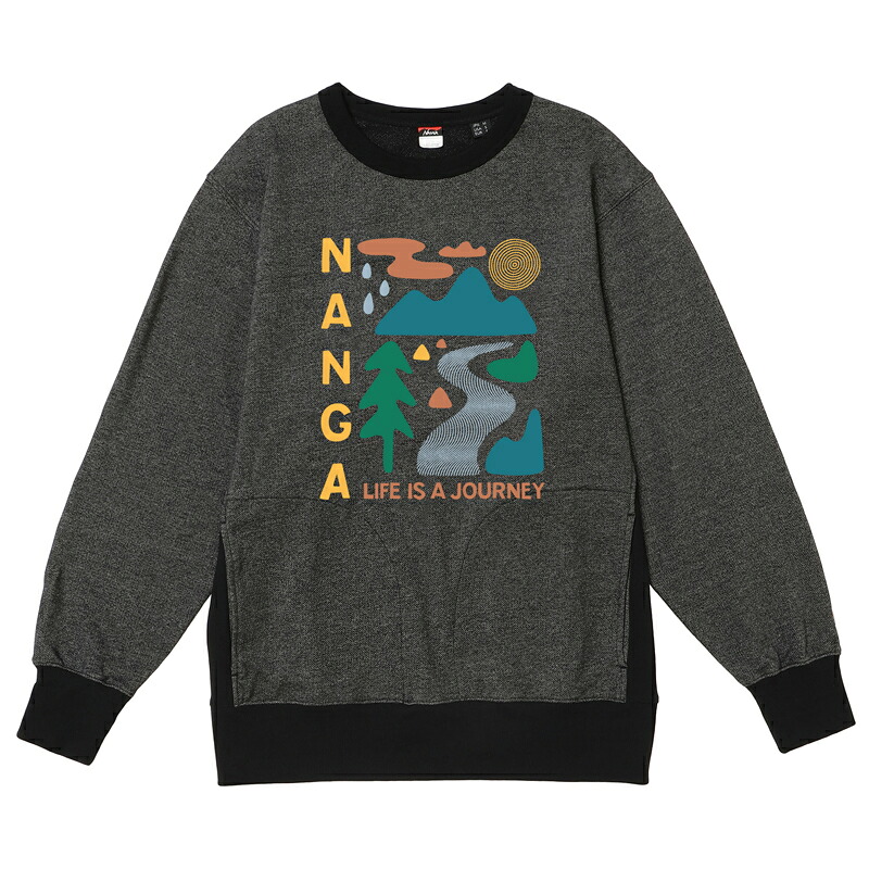 ナンガ(NANGA) ライフ イズ ア ジャーニー ナイチャー エレメンツ スウェット シャツ 全2色 全2サイズ｜ナチュラム キャンプ専門店