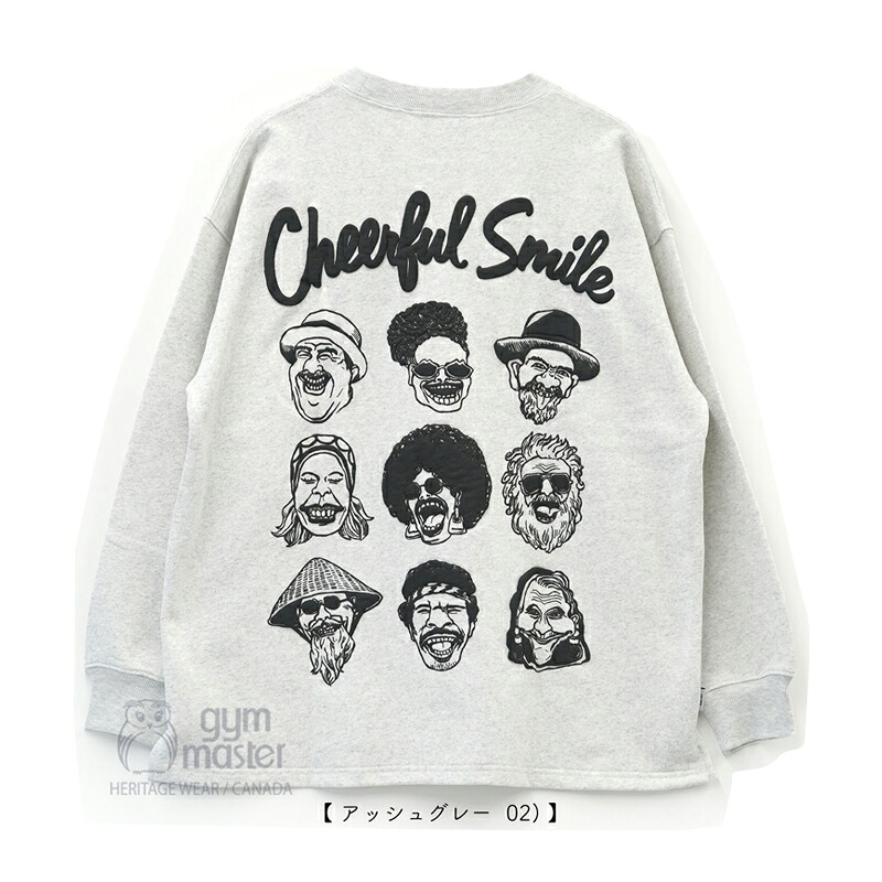 gym master(ジムマスター) 10.3oz Cheerful SmileスウェットビッグTee G421704 全2色