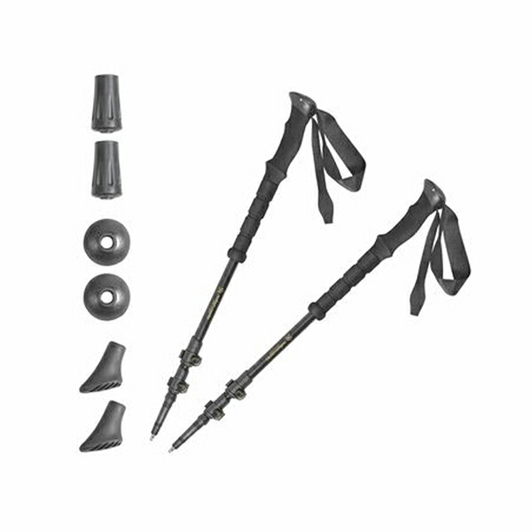 ノーザンカントリー(Northern Country) トレッキングポール 2本セット(カーボンシャフト) 125cm BK TR-3030
