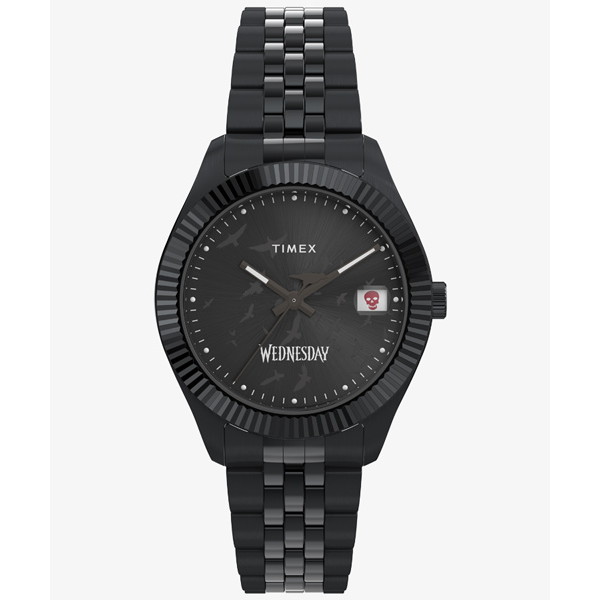TIMEX(五分五分メックス) 【国内定め事品】TIMEX x ウェンズデー 黒いこと/黒いこと/黒いこと TW2Y19600